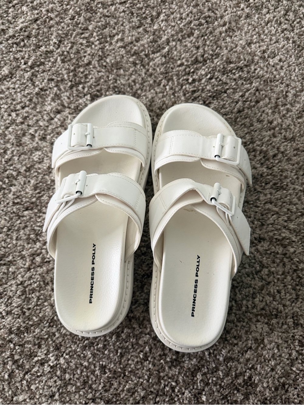 Princess Polly White Platform Sandals